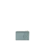 Valextra Card Holder 3CC with Zip in Smokey Blue | Wallets & Purses | Coveti