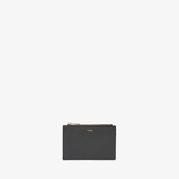Valextra Card Holder 3CC with Zip in Smokey Grey | Wallets & Purses | Coveti