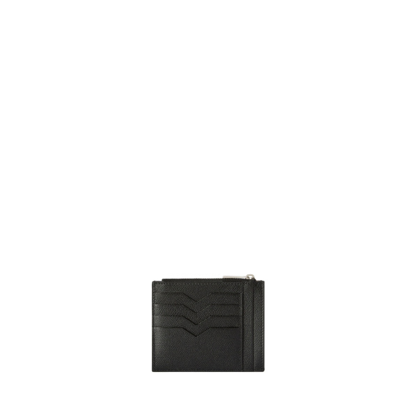 Valextra Card Holder 8CC with Zip in Black | Cases | Coveti