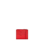 Valextra Card Holder 8CC with Zip in Crimson Red | Wallets & Purses | Coveti