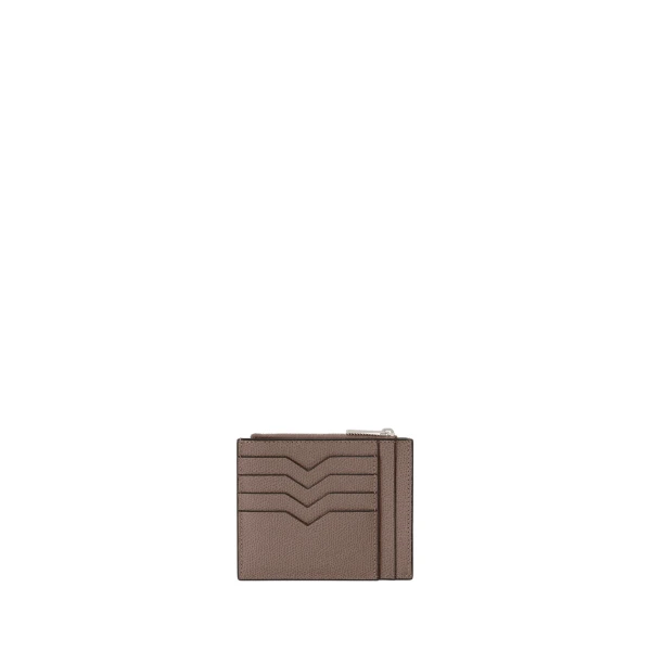 Valextra Card Holder 8CC with Zip in Sahara Brown | Wallets & Purses | Coveti