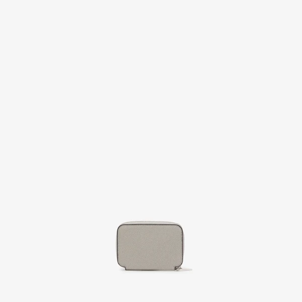 Valextra Card Holder Zip Around in Ash Grey | Wallets & Purses | Coveti