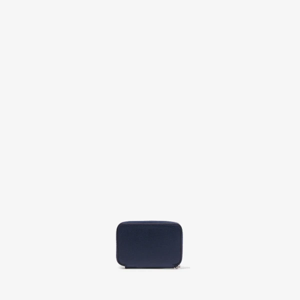 Valextra Card Holder Zip Around in Dark Blue | Wallets & Purses | Coveti