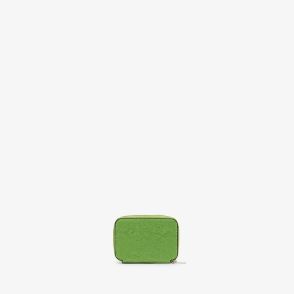 Valextra Card Holder Zip Around in Grass Green | Wallets & Purses | Coveti