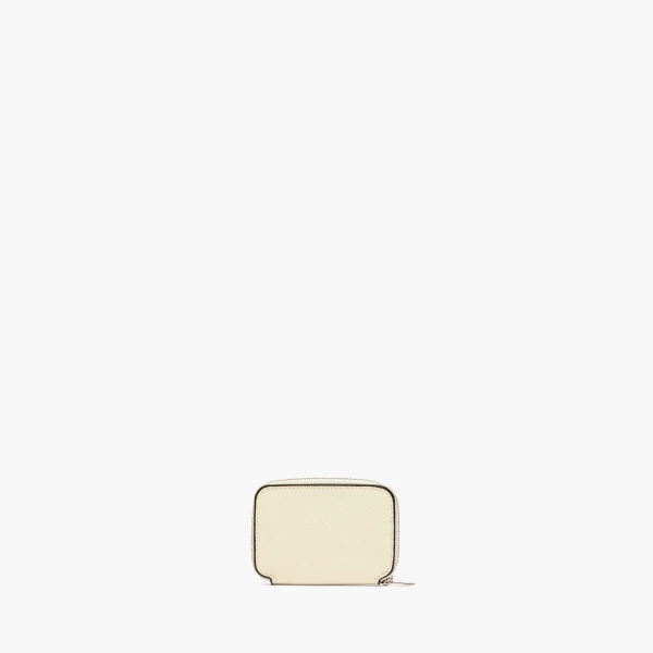 Valextra Card Holder Zip Around in Pergamena White, Millepunte | Wallets & Purses | Coveti