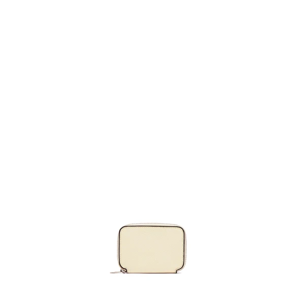 Valextra Card Holder Zip Around in Pergamena White, Millepunte | Wallets & Purses | Coveti