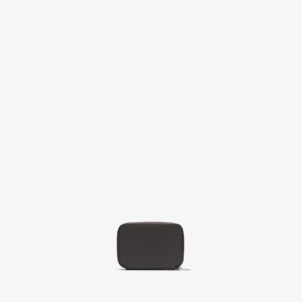 Valextra Card Holder Zip Around in Smokey Grey | Wallets & Purses | Coveti