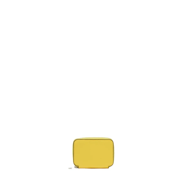Valextra Card Holder Zip Around in Yellow | Wallets & Purses | Coveti