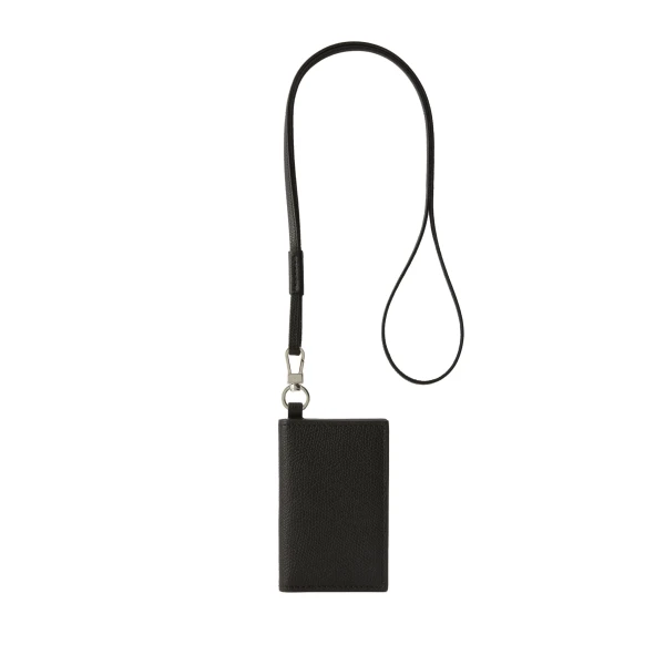 Card Holder with Lanyard in Black