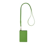 Valextra Card Holder with Lanyard in Grass Green | Wallets & Purses | Coveti
