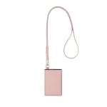 Valextra Card Holder with Lanyard in Peony Pink | Wallets & Purses | Coveti