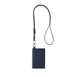 Valextra Card Holder with Lanyard in Sapphire Blue | Wallets & Purses | Coveti