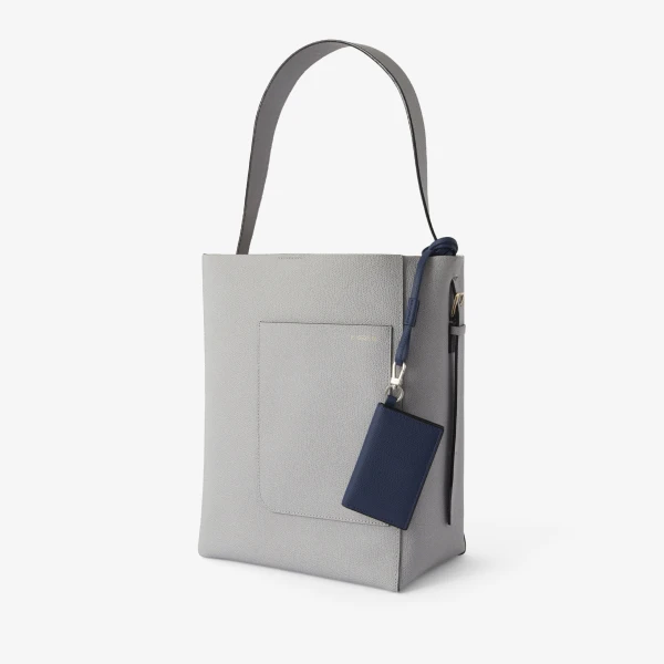 Valextra Card Holder with Lanyard in Sapphire Blue | Wallets & Purses | Coveti