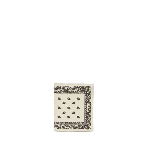 Valextra Compact Wallet 3CC Bandana with Coin Purse in Pergamena White and Black | Wallets & Purses | Coveti