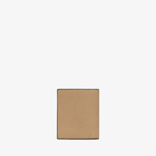 Valextra Compact Wallet 3CC with Coin Purse in Cashmere Beige | Wallets & Purses | Coveti