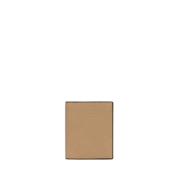 Valextra Compact Wallet 3CC with Coin Purse in Cashmere Beige | Wallets & Purses | Coveti