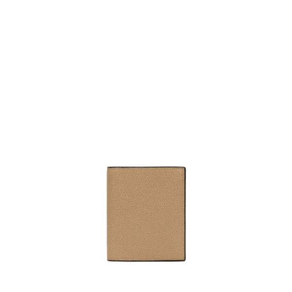 Valextra Compact Wallet 3CC with Coin Purse in Cashmere Beige | Wallets & Purses | Coveti