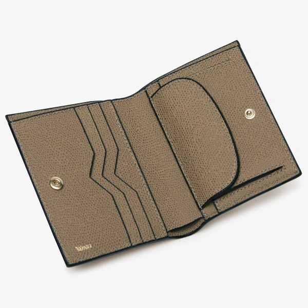 Valextra Compact Wallet 3CC with Coin Purse in Oyster Brown | Cases | Coveti