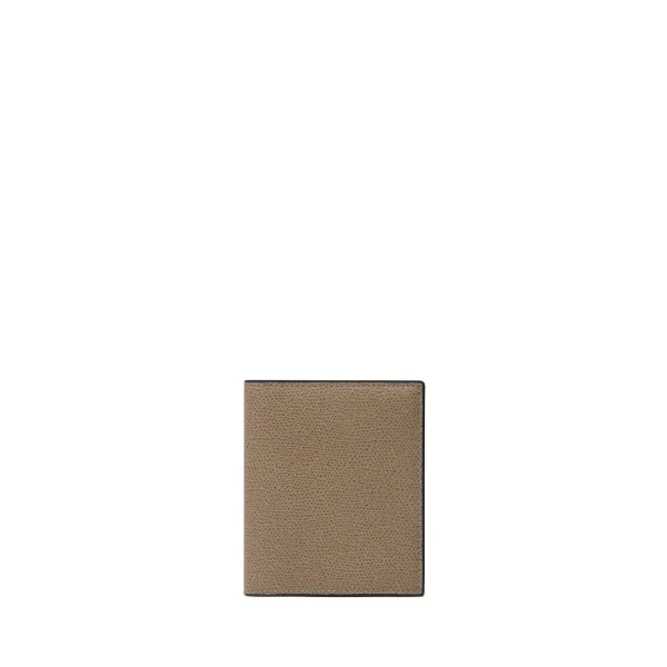 Valextra Compact Wallet 3CC with Coin Purse in Oyster Brown | Cases | Coveti