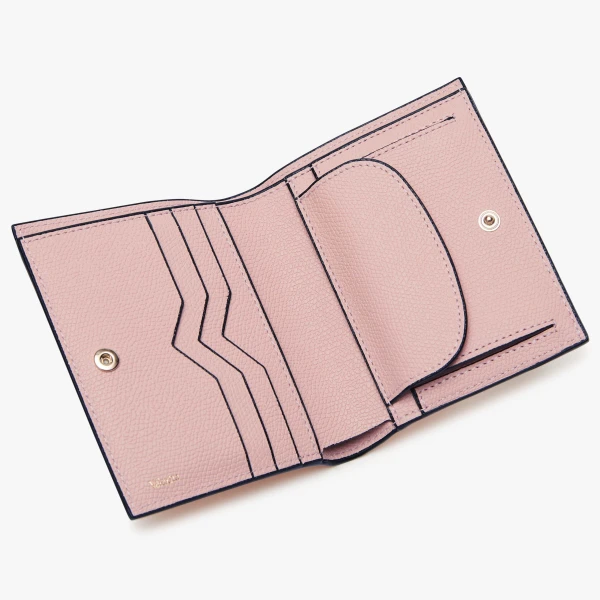 Valextra Compact Wallet 3CC with Coin Purse in Peony Pink | Wallets & Purses | Coveti