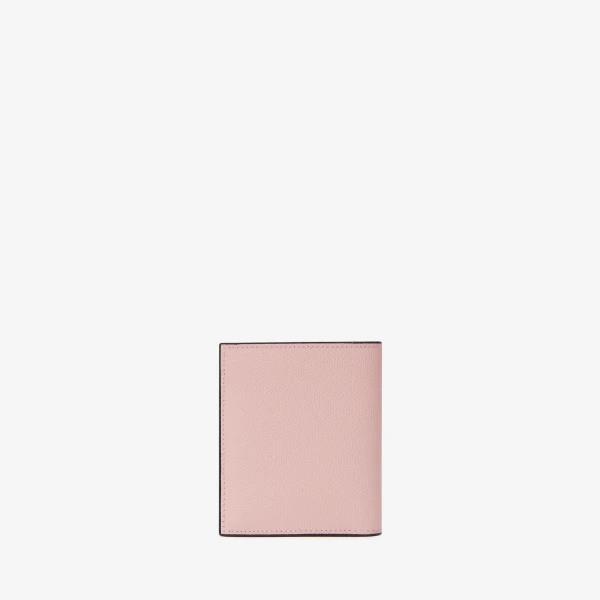 Valextra Compact Wallet 3CC with Coin Purse in Peony Pink | Wallets & Purses | Coveti