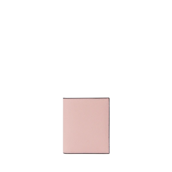 Valextra Compact Wallet 3CC with Coin Purse in Peony Pink | Wallets & Purses | Coveti