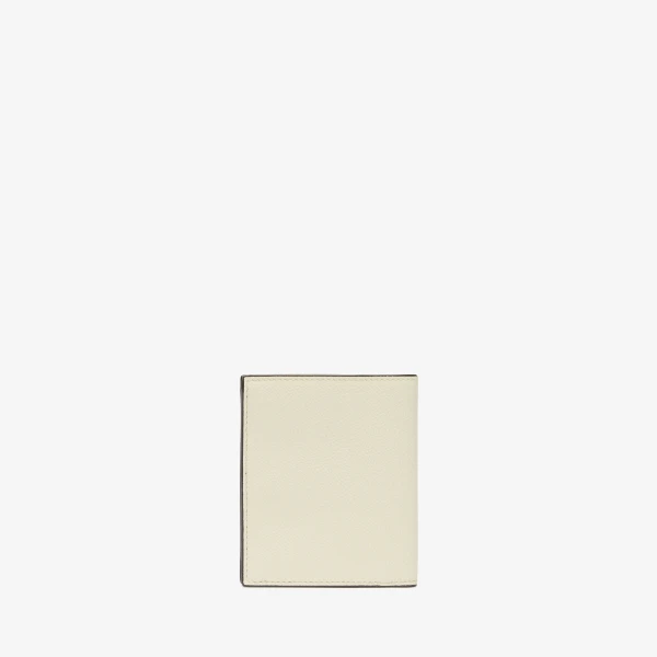 Valextra Compact Wallet 3CC with Coin Purse in Pergamena White | Wallets & Purses | Coveti
