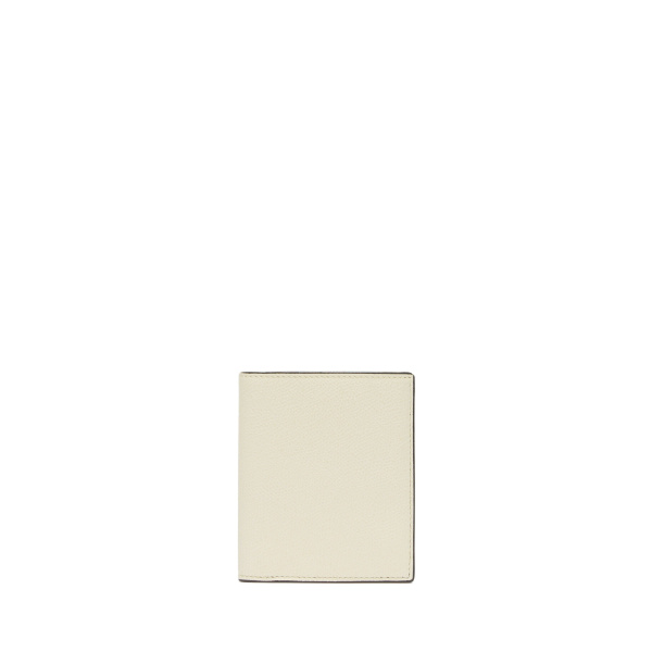 Valextra Compact Wallet 3CC with Coin Purse in Pergamena White | Wallets & Purses | Coveti