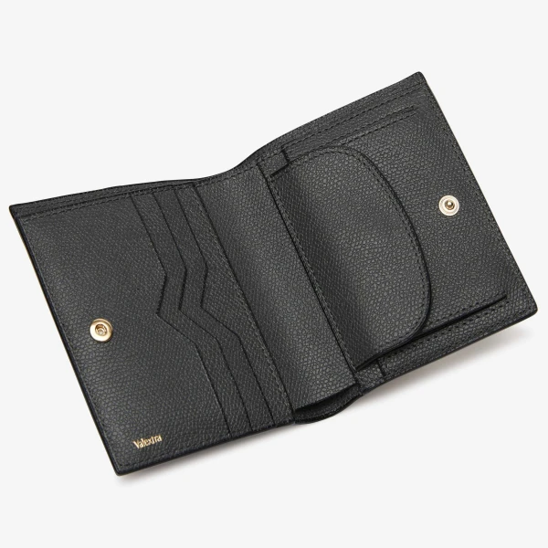 Valextra Compact Wallet 3CC with Coin Purse in Smokey Grey | Wallets & Purses | Coveti