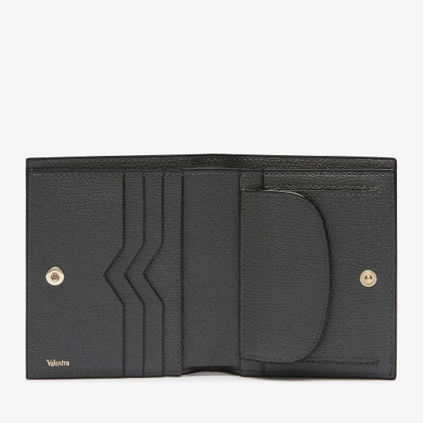 Valextra Compact Wallet 3CC with Coin Purse in Smokey Grey | Wallets & Purses | Coveti