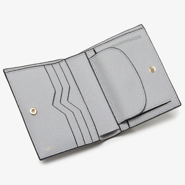 Valextra Compact Wallet 3CC with Coin Purse in Stone Grey | Wallets & Purses | Coveti