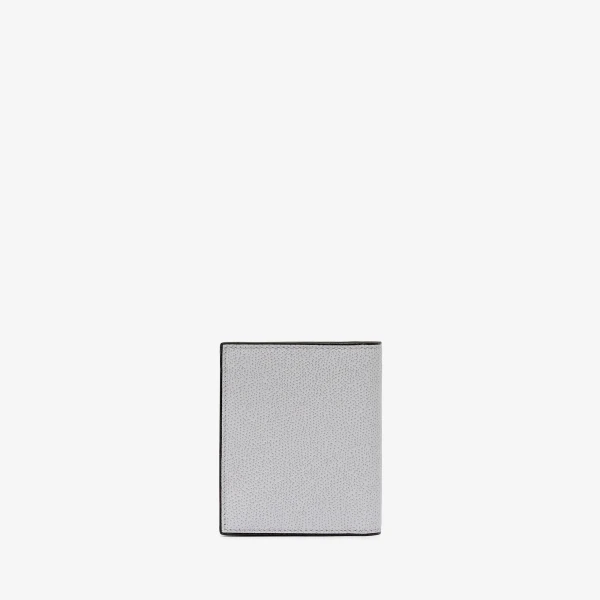Valextra Compact Wallet 3CC with Coin Purse in Stone Grey | Wallets & Purses | Coveti