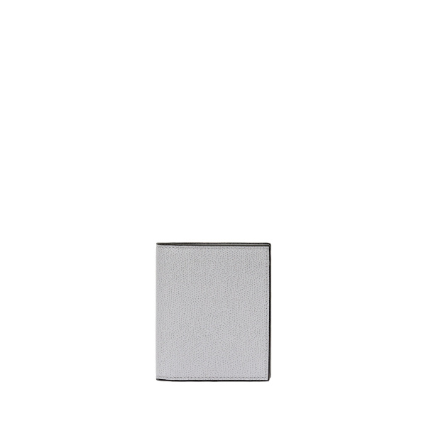 Valextra Compact Wallet 3CC with Coin Purse in Stone Grey | Wallets & Purses | Coveti