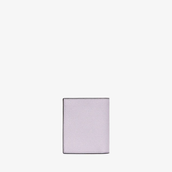 Valextra Compact Wallet 3CC with Coin Purse in Wisteria Pink | Wallets & Purses | Coveti
