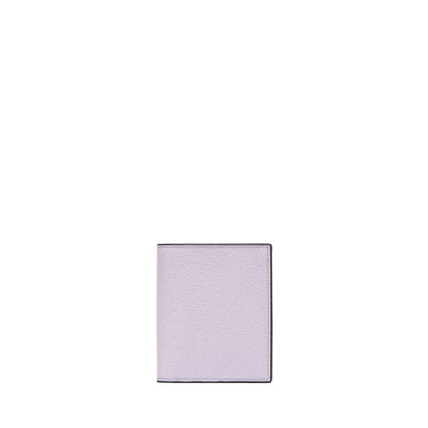 Valextra Compact Wallet 3CC with Coin Purse in Wisteria Pink | Wallets & Purses | Coveti