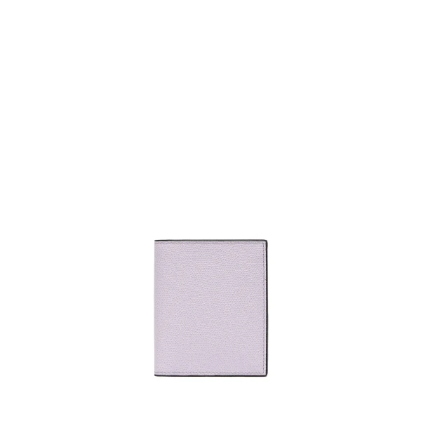 Valextra Compact Wallet 3CC with Coin Purse in Wisteria Pink | Wallets & Purses | Coveti