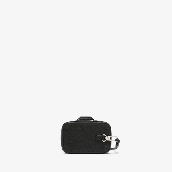 Valextra Costa Keychain in Black | Key Chain | Coveti