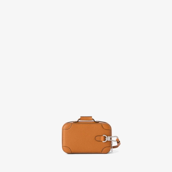 Valextra Costa Keychain in Havana Brown | Key Chain | Coveti