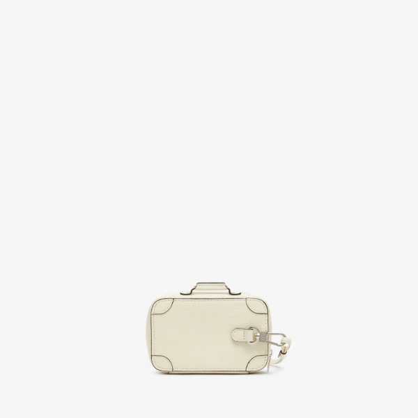 Valextra Costa Keychain in Pergamena White | Key Chain | Coveti