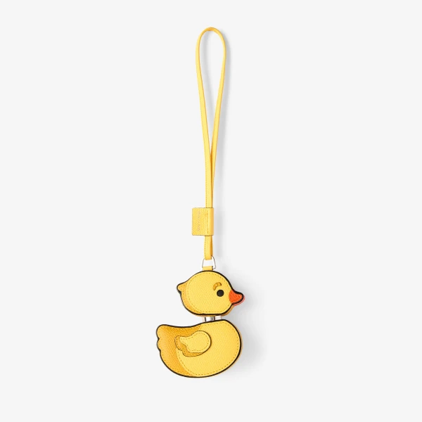 Valextra Duckling Charm in Yellow Mix | Bag charms | Coveti