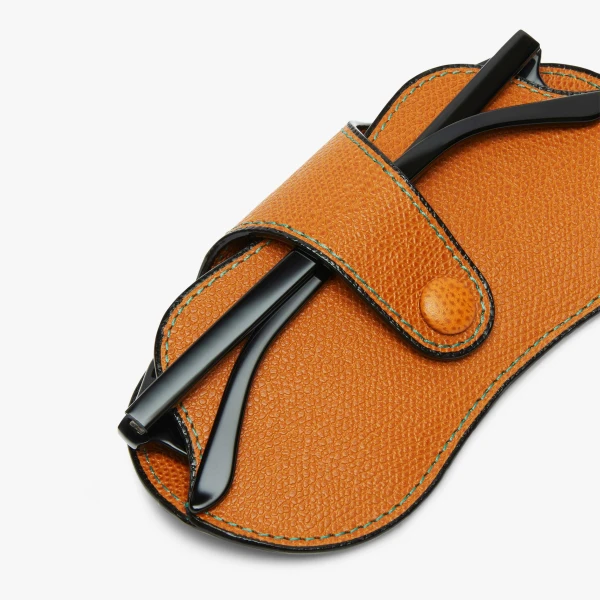 Valextra Glasses Case in Havana Brown | Cases | Coveti
