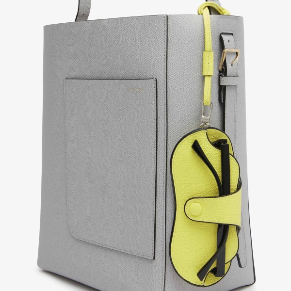 Valextra Glasses Case with Lanyard in Citrine Yellow | Cases | Coveti