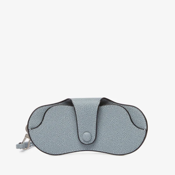 Valextra Glasses Case with Lanyard in Niagara Blue | Cases | Coveti