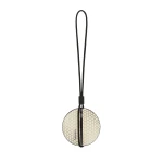 Valextra Golf Ball Charm in Pergamena White and Black | Bag charms | Coveti