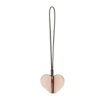 Valextra Heart Charm in Bonne Mine Pink, Crimson Red and Black | Bag charms | Coveti