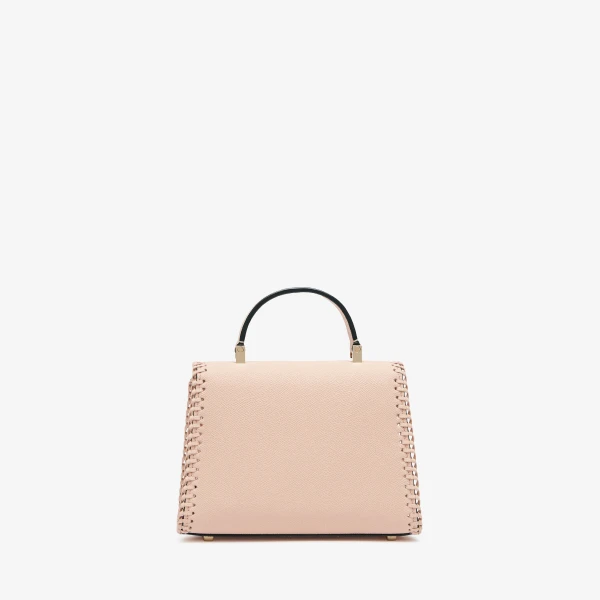 Valextra Iside Braided Crossbody Micro Bag in Bonne Mine Pink | Shoulder & Crossbody Bags | Coveti