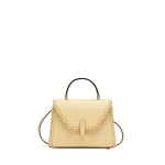 Valextra Iside Braided Crossbody Micro Bag in Cream Yellow | Shoulder & Crossbody Bags | Coveti