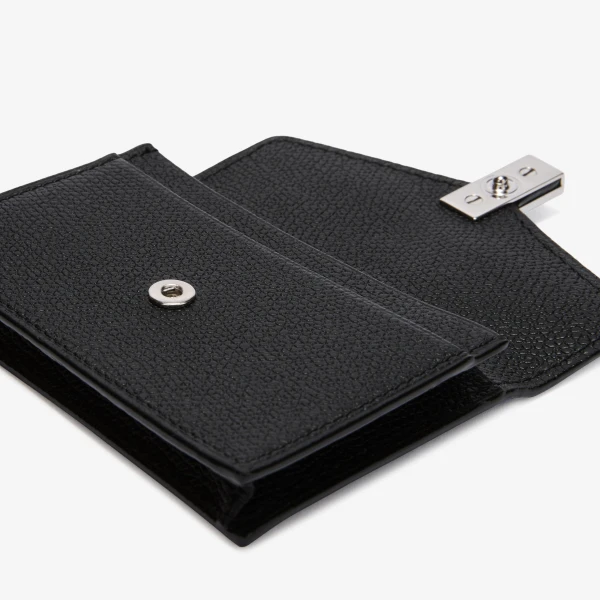 Valextra Iside Card Holder in Black | Wallets & Purses | Coveti