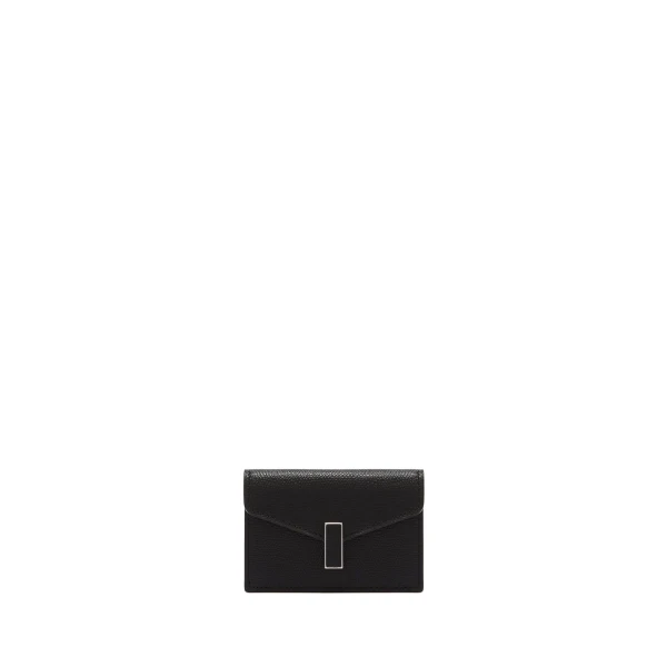 Valextra Iside Card Holder in Black | Wallets & Purses | Coveti