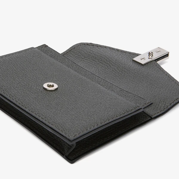 Valextra Iside Card Holder in Smokey Grey | Wallets & Purses | Coveti